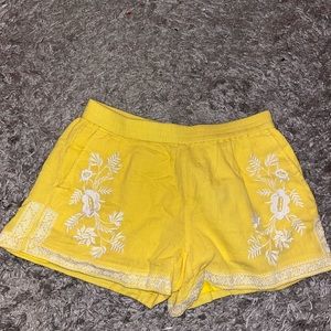 Yellow J.Crew shorts barely worn size 0.